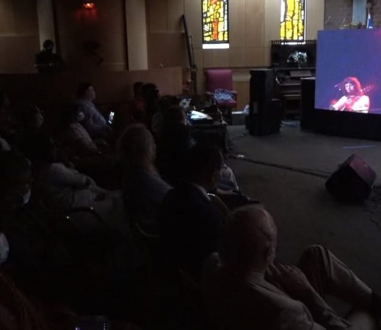 Film screening was held at the Jewish Center in Jackson Heights, where a large audience gathered.